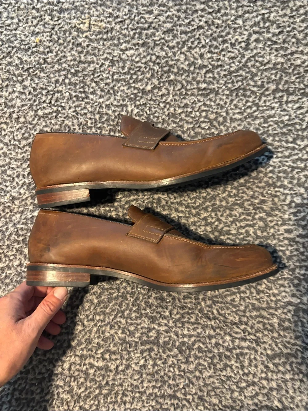 Beckett Simonon Men’s Size 13 Brown Leather Loafers Very Good Condition!